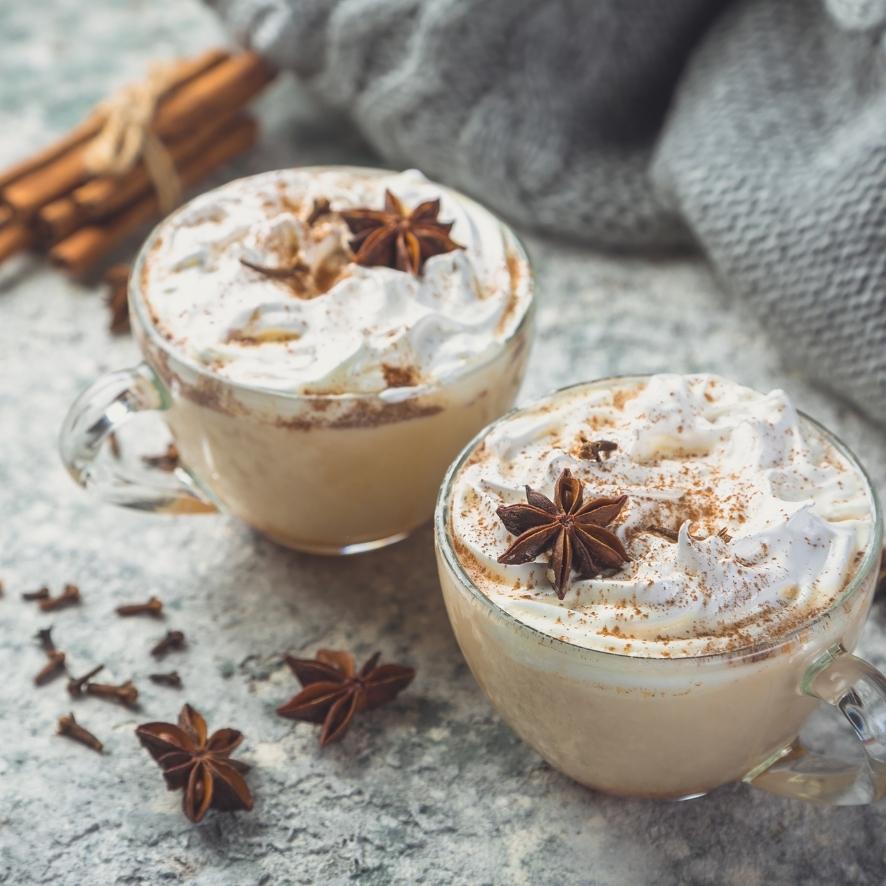 Dirty Chai Latte with Whipped Cream